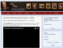 Tablet Screenshot of jazzpianomastery.com